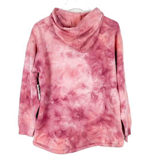 NWT BP Tie Dye Fleece Hoodie In Pink-Purple Tie Dye Sweatshirt Size XS - Picture 9 of 11